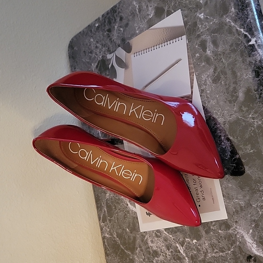 Red Calvin Klein heels size 7